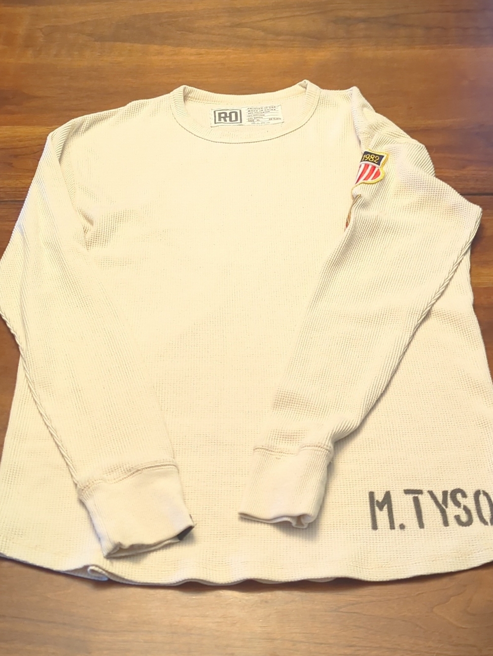 RDI Cream Waffle-Knit Crewneck Sweater
